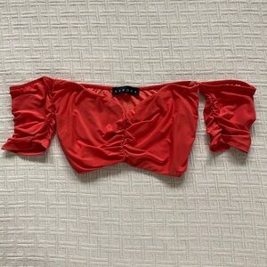 Sabora orange crop top.